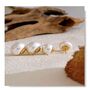 Cannes D’or Gold Pearl Ball Stud Charm Gift Earrings, thumbnail 2 of 4