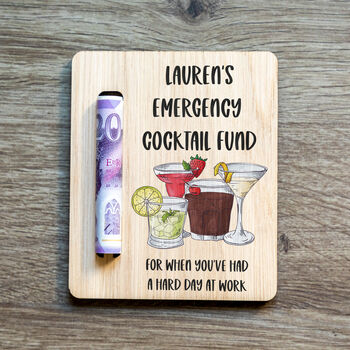 Personalised Emergency Cocktail Money Holder Magnet, 2 of 5