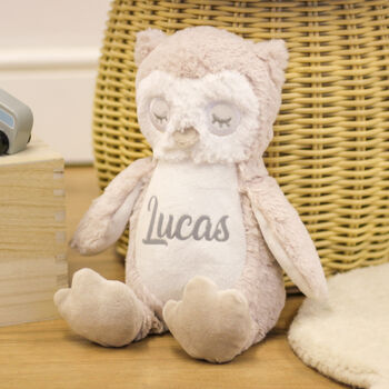 Personalised Owl Teddy Bear Toy Gift For Baby, 2 of 8