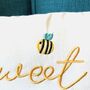 Sweet Dreams Cushion With Pom Poms, thumbnail 5 of 7