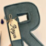 Corduroy Fabric Personalised Initial Letter, thumbnail 3 of 10
