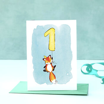 Fox Child's Birthday Choose Your Number Card, 3 of 12