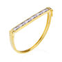 Gold Vermeil Geometric Bangle With Gemstones, thumbnail 5 of 6