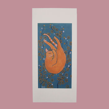 Reusable Eco Friendly Ginger Cat Card Blank Inside Or Optional Handwritten Message, 4 of 8