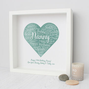 Personalised 70th Birthday Watercolour Word Art Gift, 2 of 10