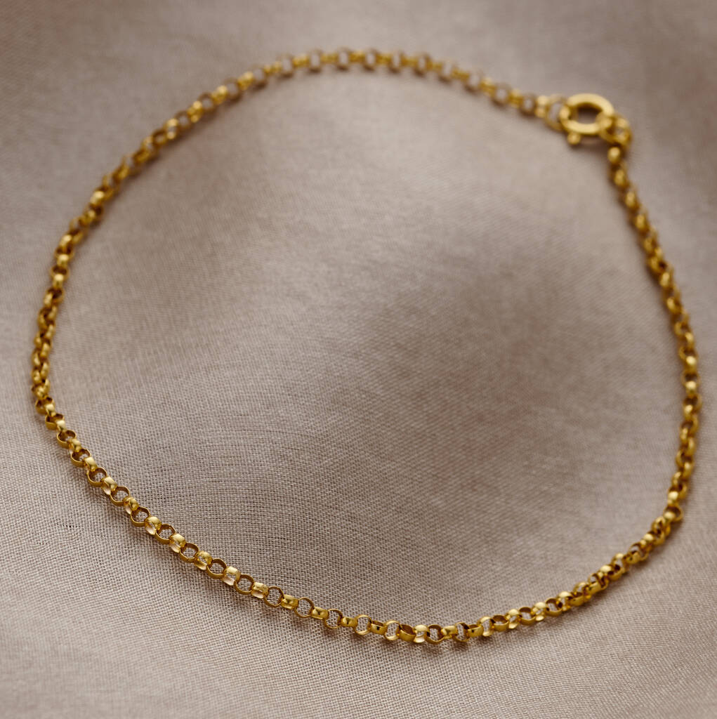 9ct Gold Belcher Bracelet By Posh Totty Designs | notonthehighstreet.com