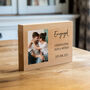 Personalised Wood Photo Block Engagement Gift, thumbnail 1 of 5