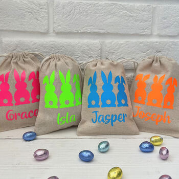Personalised Neon Easter Treat Bags, 3 of 6
