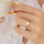 One Carat Round Solitaire Moissanite Engagement Ring In Sterling Silver And Gold Vermeil, thumbnail 9 of 11