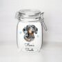 Personalised Dachshund Kilner Style Dog Treat Jar E, thumbnail 2 of 2