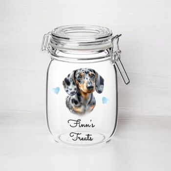 Personalised Dachshund Kilner Style Dog Treat Jar E, 2 of 2