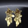 Maple Leaf Gold Cufflinks Gift For Men 316 L Stainless Steel Nature Accessory, thumbnail 3 of 4