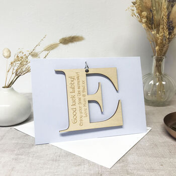 Personalised Initial Letter Good Luck Card, 11 of 12