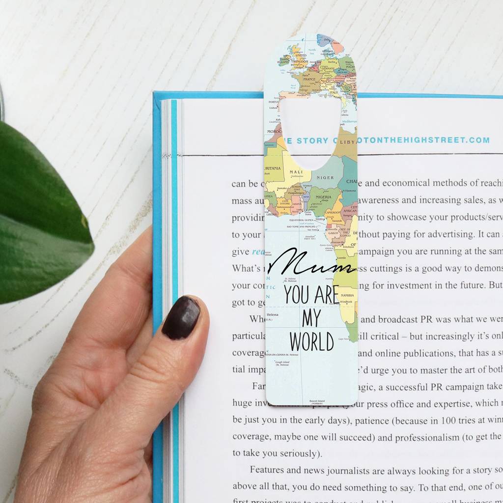 Personalised Map Bookmark By A Piece Of