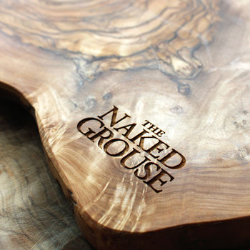 Your Own Logo Engraved Olive Wood Chopping/Cheese Board, 6 of 10