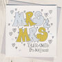 Personalised Mr And Mrs Wedding Card, thumbnail 2 of 3
