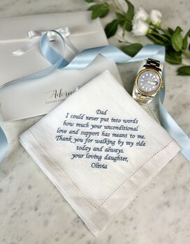 Father Of The Bride Message Handkerchief, 3 of 5