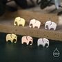 Sterling Silver Elephant Stud Earrings, thumbnail 6 of 12