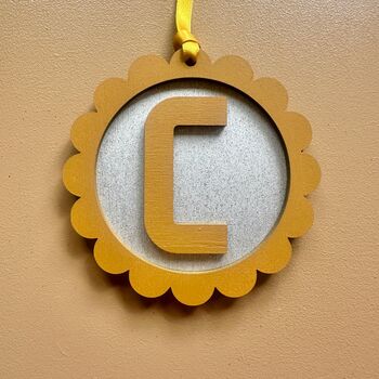 Initial Christmas Ornament Initial Decoration Personalised Item, 4 of 6