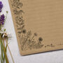 A4 Kraft Letter Writing Paper With Flower Border, thumbnail 2 of 4