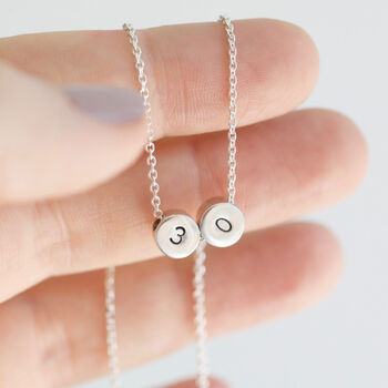 Personalised Sterling Silver Circle Bead Necklace, 4 of 8