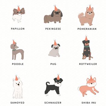 The Dog Lover's A To Z With Personalised Dog Breed Birthday Card, 12 of 12
