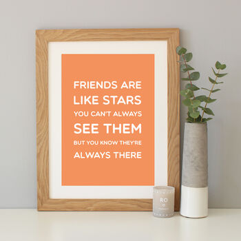 'Friends Are Like Stars' Quote Print, 12 of 12