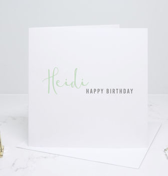 Personalised Happy Birthday Calligraphy Card, 5 of 7