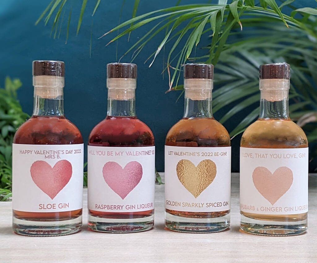 Personalised Valentines Flavoured Gin With Music, 1 of 6