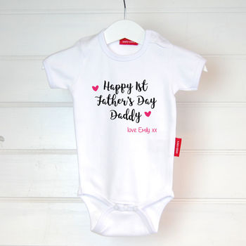 Personalised 1st Father's Day Babygrow, 3 of 9