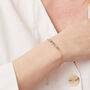 Aquamarine Silver 18k Gold Plated Bar Bracelet, thumbnail 4 of 12