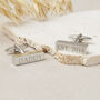 Personalised Daddy Est. Silver Bar Cufflinks, thumbnail 3 of 7