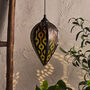 Bronze Teardrop Solar Outdoor Pendant Light, thumbnail 1 of 2