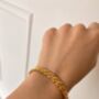 Woven Cuff 18k Gold Plated Waterproof Bracelet, thumbnail 2 of 3