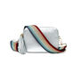 Silver Leather Crossbody Bag And Rainbow Strap, thumbnail 1 of 10