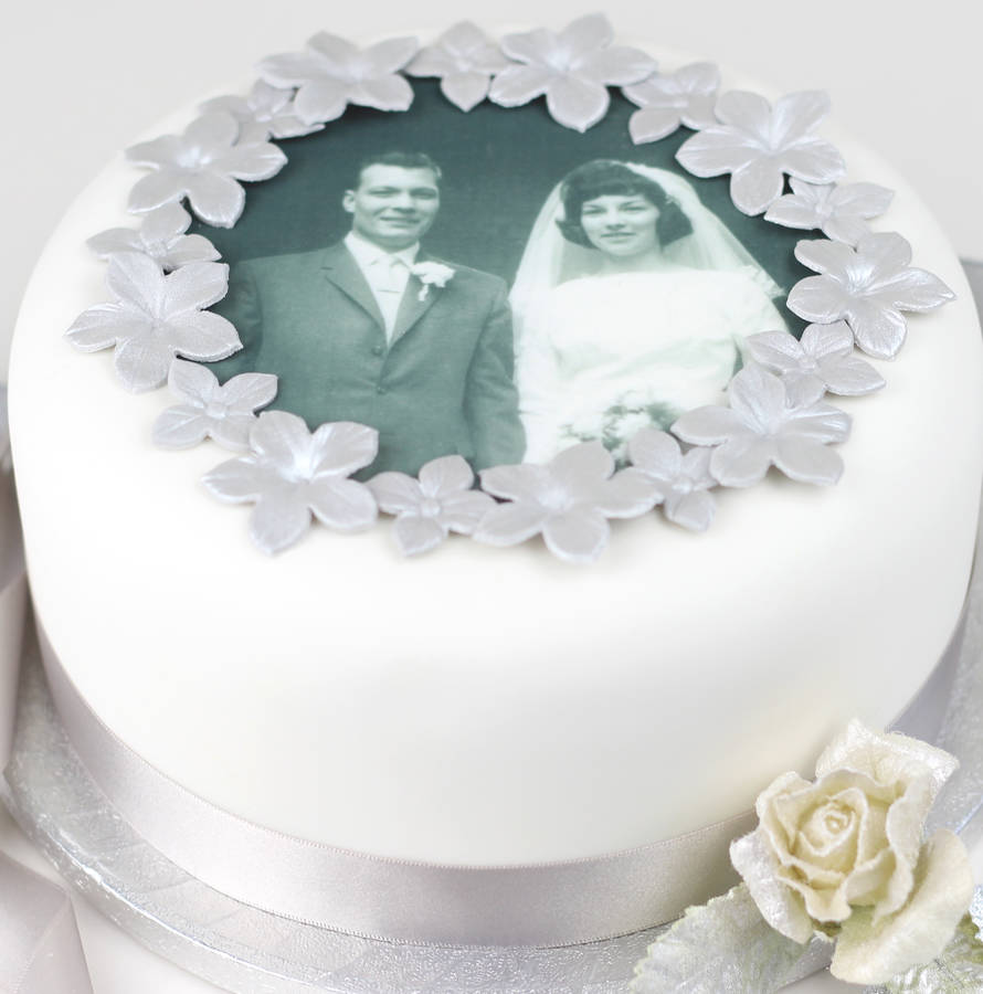 Personalised Wedding Anniversary Cake Photo Topper By ...