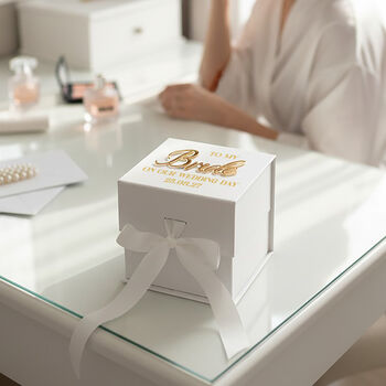 Personalised Bride Or Wife Black Gift Box, 3 of 6