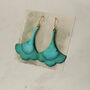 Verdigris Turquoise Art Nouveau Earrings, thumbnail 4 of 6