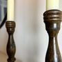Pair Of Vintage Turned Wooden Candlestick Holders, thumbnail 5 of 6
