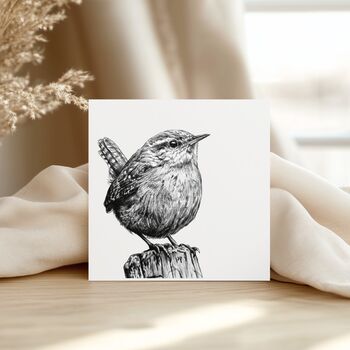 Wren Bird – Hand Drawn Nature Greeting Card Illustration, 3 of 6
