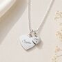 Personalised Name Double Heart Pendant Necklace With Special Symbol, thumbnail 1 of 12