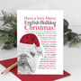 Christmas Card For English Bulldog Lovers, thumbnail 1 of 4