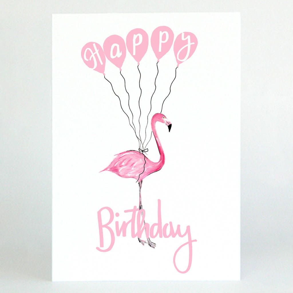 Flamingo Birthday Card Uk