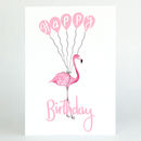 pink flamingo 'happy birthday' card by de fraine design london ...