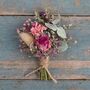 Set Of Three Wedding Dried Flower Dainty Buttonholes Meadow Pinks, thumbnail 3 of 4