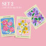 Illustrated Flower Prints Gallery Wall Set Of Three, thumbnail 9 of 9