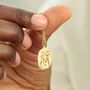 Engraved Gold Plated Gemini Zodiac Necklace, thumbnail 2 of 6