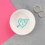 Personalised Love Heart Wedding Ring Dish, thumbnail 1 of 7