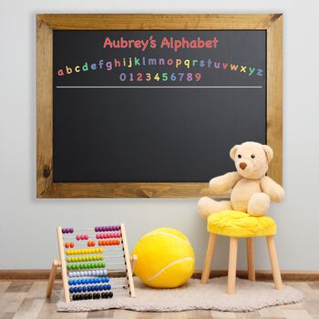 Large Kids Personalised Alphabet Chalkboard, 3 of 3