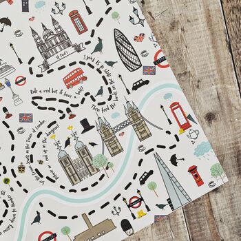 London Tour Recycled Wrapping Paper, 3 of 3